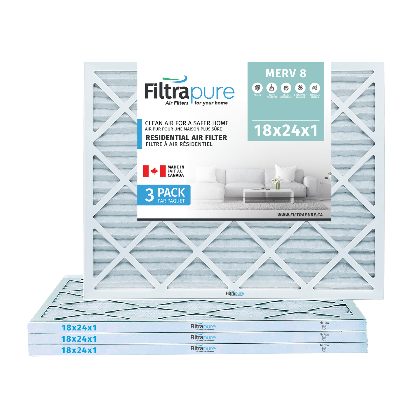 18X24x1 Air Filter - AC Furnace Filter