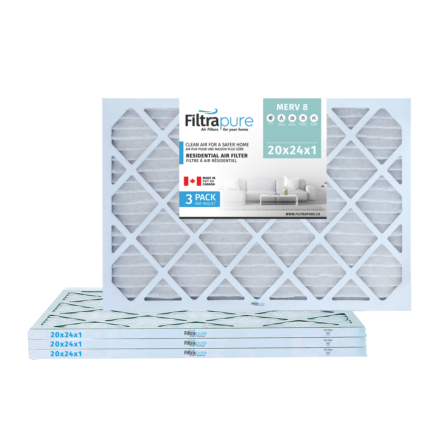 20X24x1 Air Filter - AC Furnace Filter
